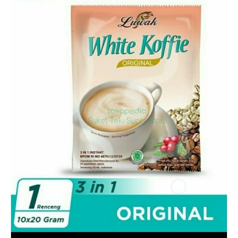 

LUWAK WHITE COFEE 3 In 1 10 sachet x 20 gr