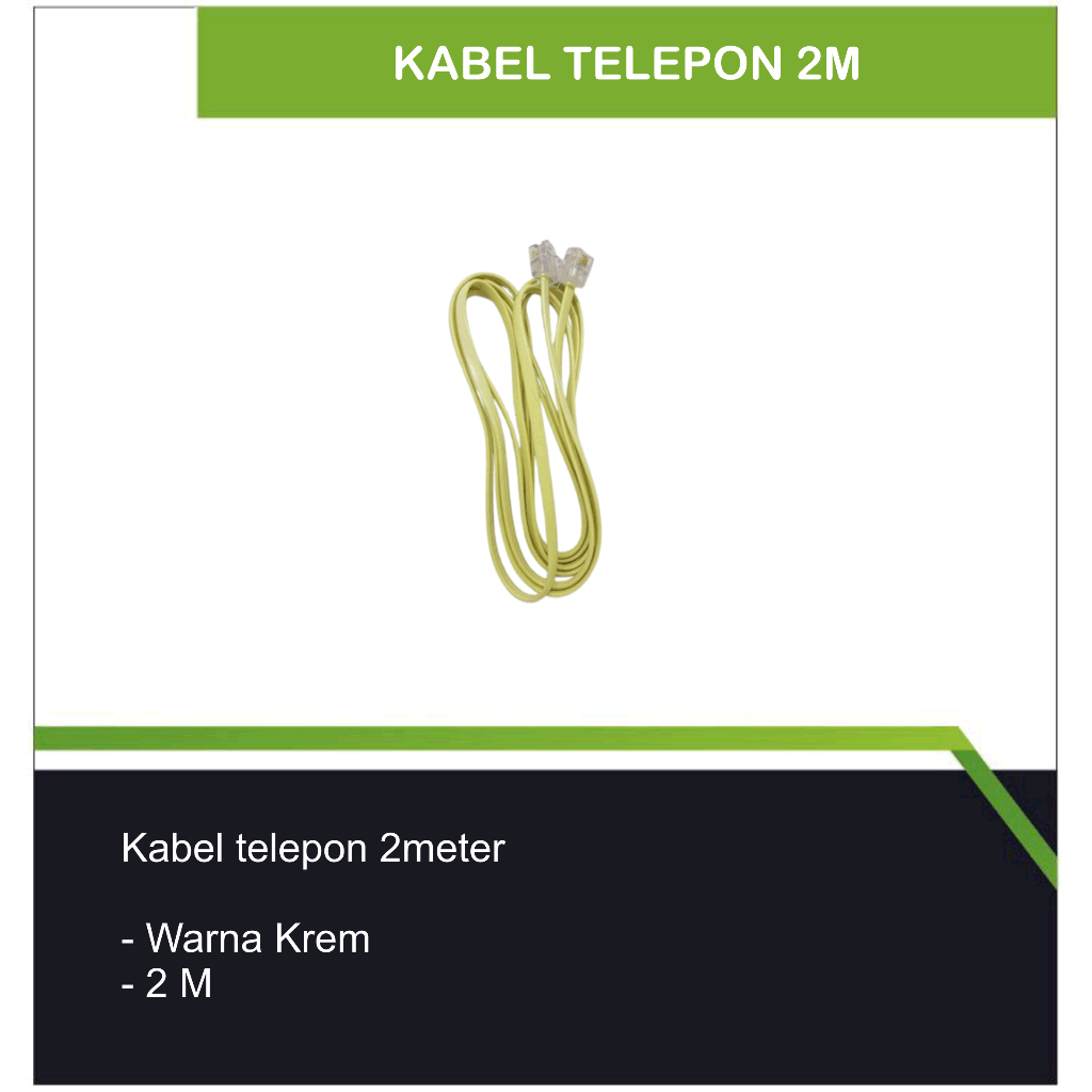 Kabel Telepon 2M/Kabel telpon/Kabel telepon