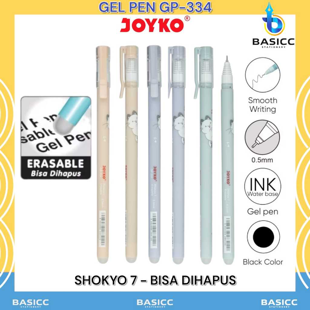 

Joyko Erasable Gel Pen 0.5 mm Bisa Dihapus GP-334 | @1Pcs