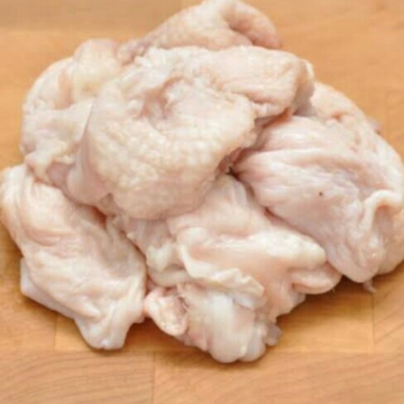 

kulit ayam bagian dada ukuran kurang lebih 1,5kg