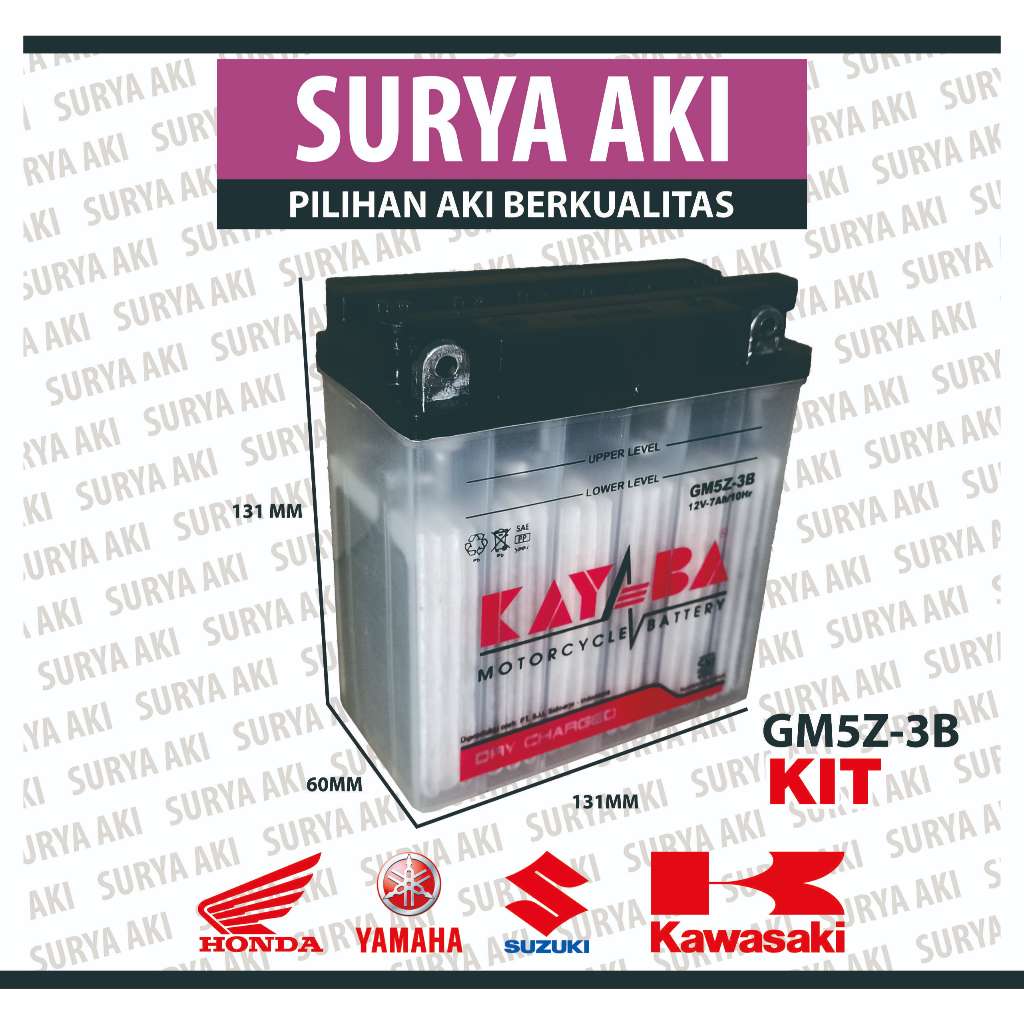 Aki Motor KAYABA GM5Z-3B Original Motor  TITAN SUPRA LEGENDA GRAND PRIMA SMASH MIO VEGA SATRIA - Fre