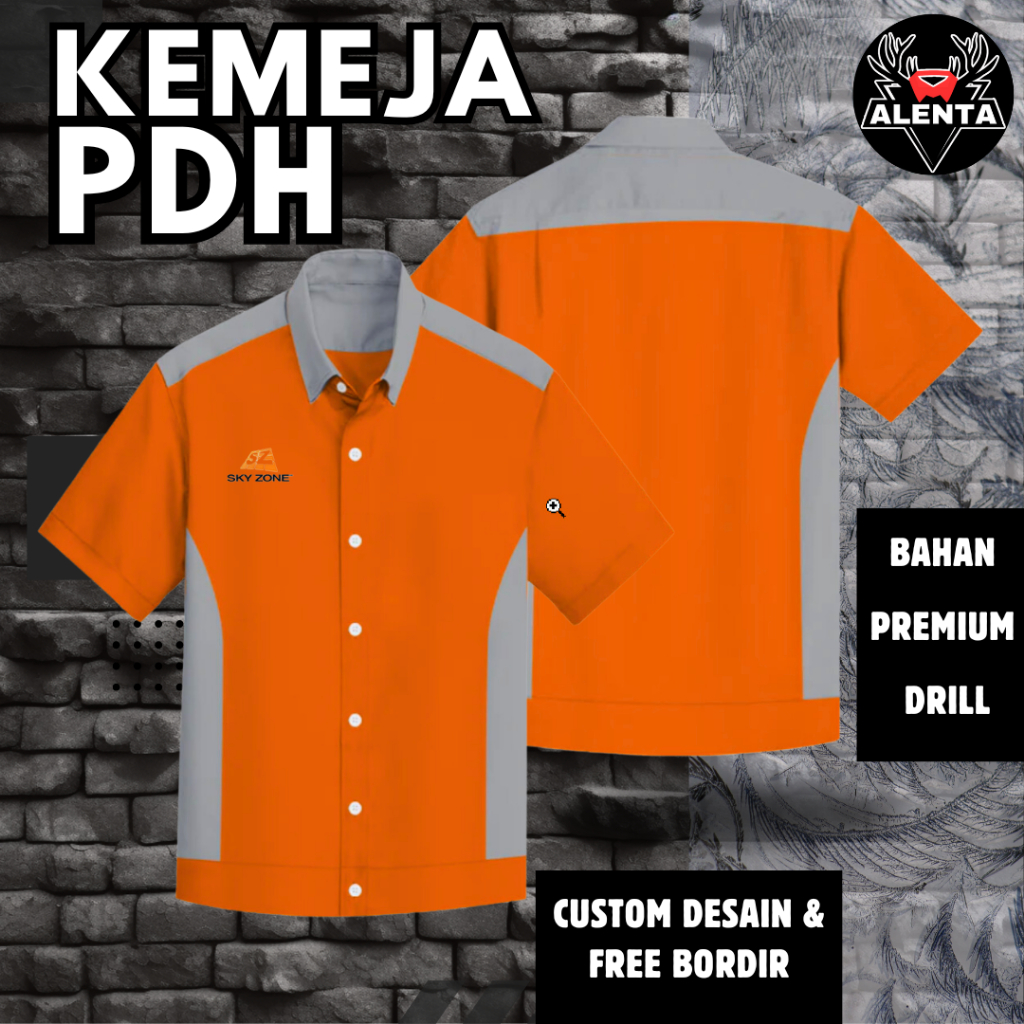 PDH Japan Drill / Pembuatan Seragam Kerja Pendek Murah & Berkualitas