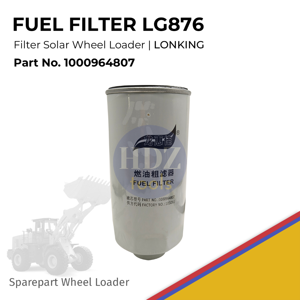 Fuel Filter Filter Solar Wheel Loader LG876 Part No 1000964807 - LONKING