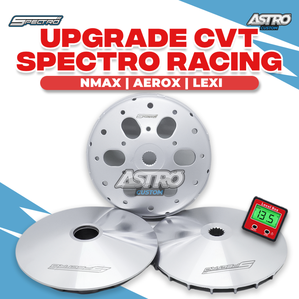 Spectro Paket Upgrade CVT NMAX AEROX 155 LEXI Mangkok Ganda Pulley Rumah Roller Per CVT Roler Racing