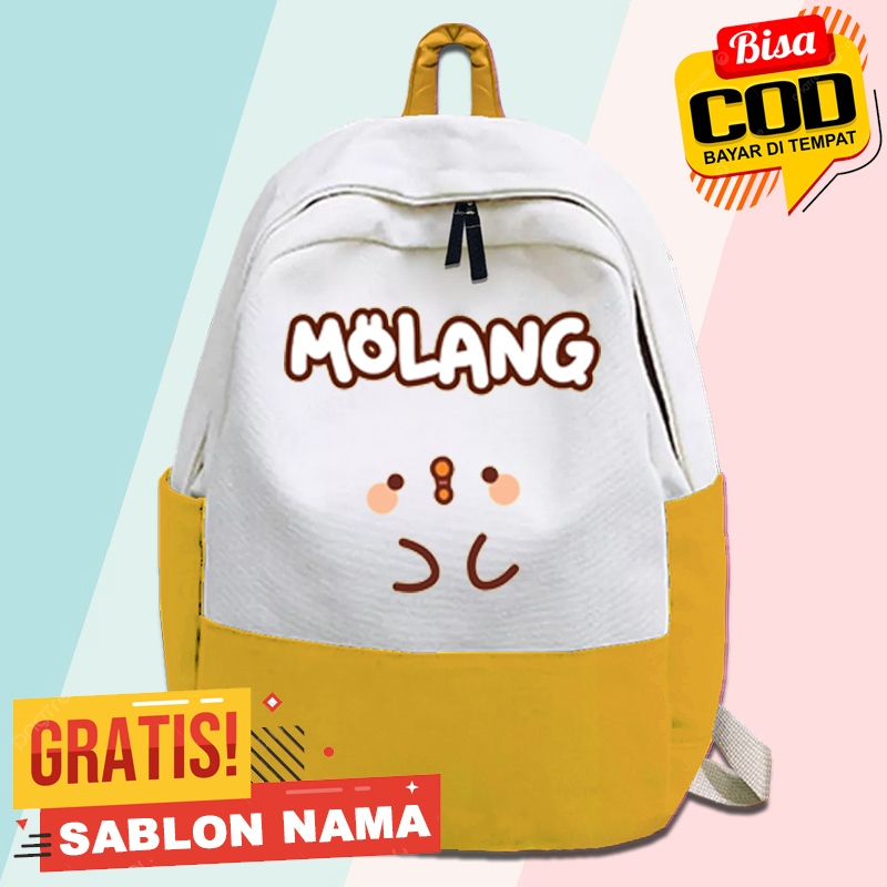 TAS SEKOLAH TAS RANSEL ANAK MOTIF MOLANG FACE