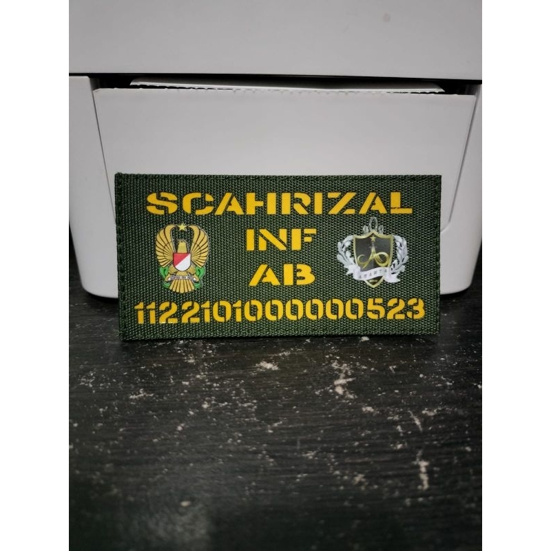 patch laser custom logo papan nama laser perekat patch nama custom