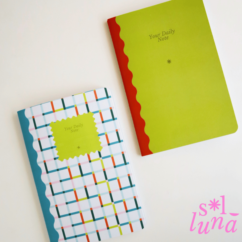 

[SOLELUNA] YOUR DAILY NOTE Agenda Notebook Daily Agenda Garis Hard Cover