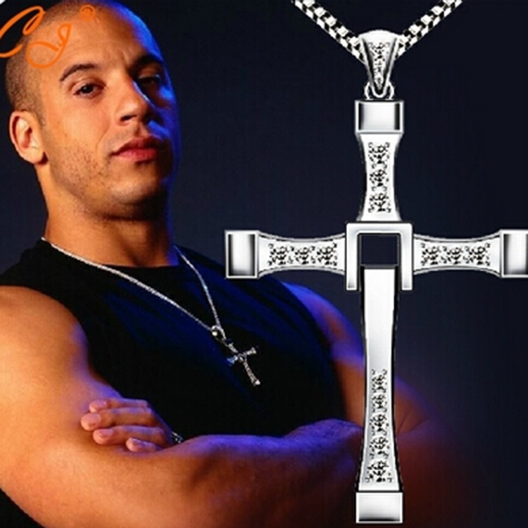 Kalung Salib The Fast And The Furious Vin Diesel Unik Keren - Men Cross Necklace Dominic Toretto Fas