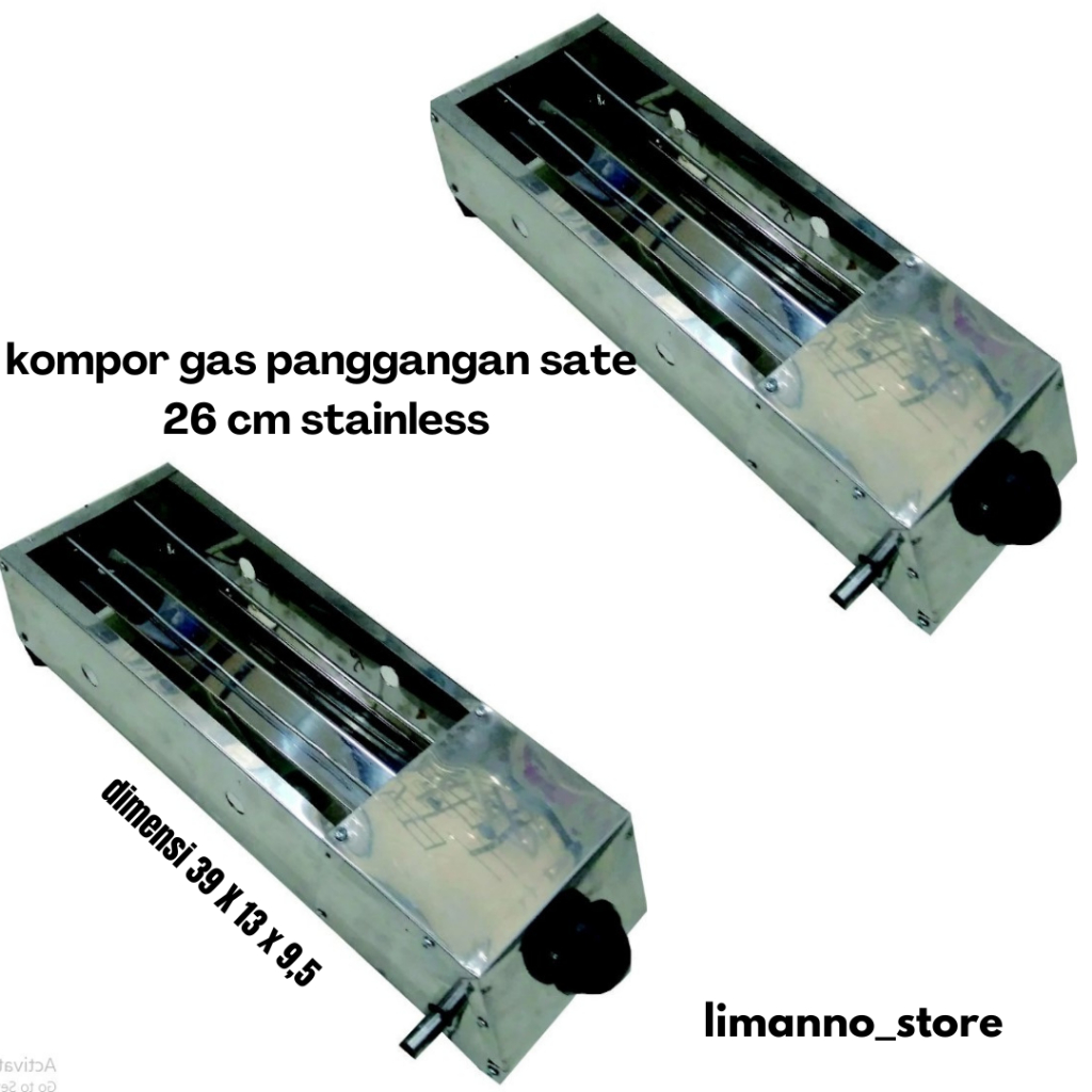 bakaran sate gas griller 26cm Stainless - alat panggangan sate berbahan bakar gas