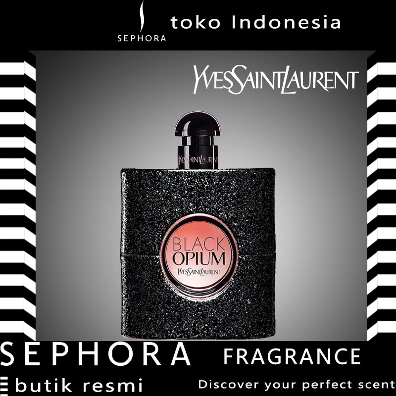 SEPHORA Butik （100% Original）Ysl black opium Yves Saint Laurent EAU DE PARFUM SPRAY EDP 90 ML Parfum