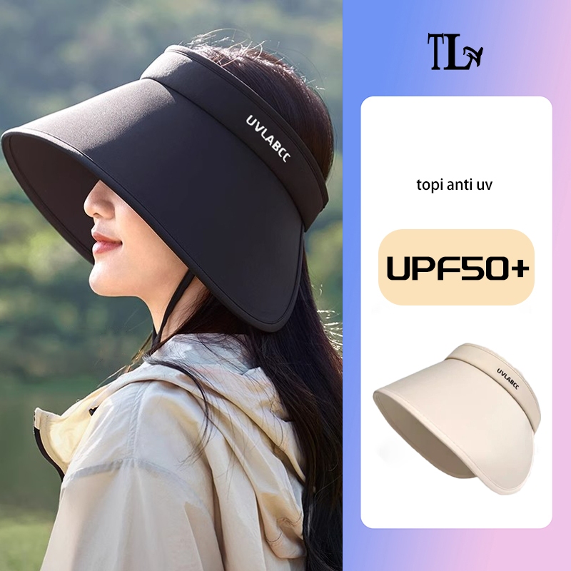 TL topi pantai wanita/topi anti panas matahari/topi olahraga/topi visor/topi bucket/topi cewek/topi 