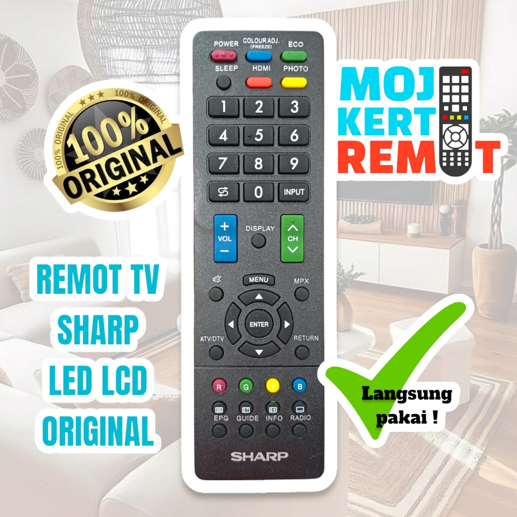 REMOTE TV SHARP AQUOS LED LCD BESAR ORIGINAL