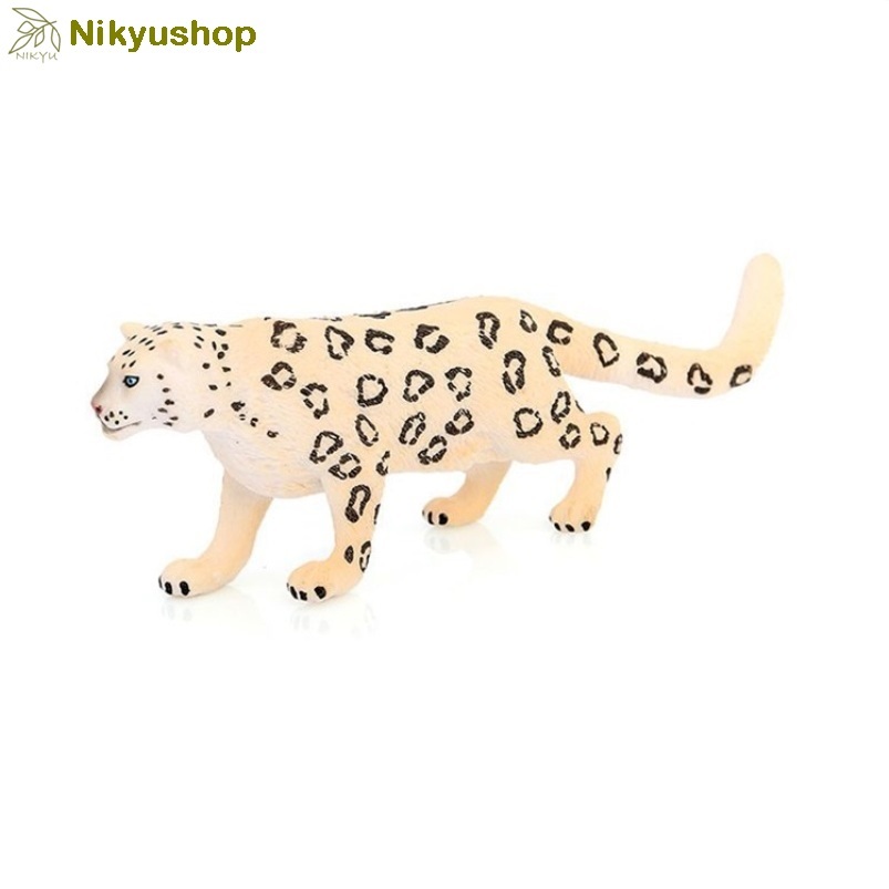 [Nikyushop] Mainan Edukasi Pajangan Miniatur Hewan Figure Macan Tutul Salju Snow Leopard