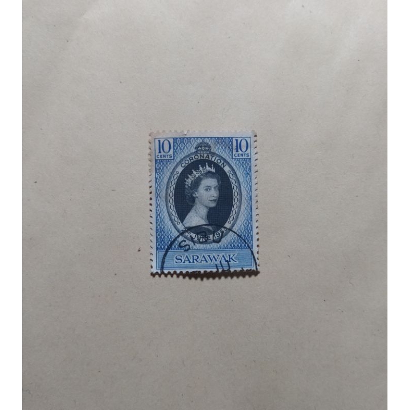 

prangko sarawak 10 cents tahun 1953