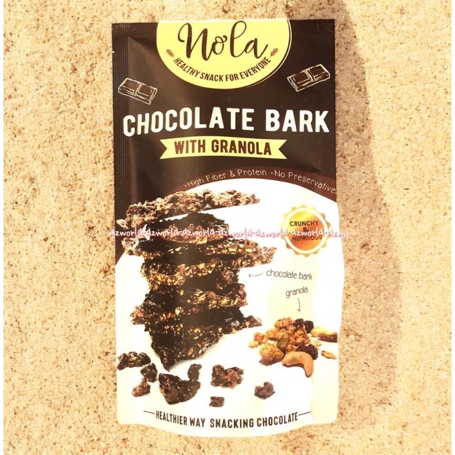 

Nola 100gr Chocolate Bark with Granola Crunchy Nutritiouss Snack Cokelat Nolla