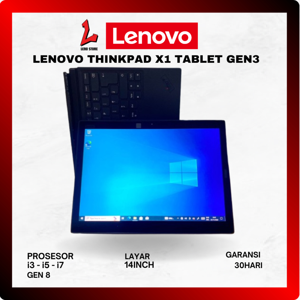 Laptop sekolah dan kuliah lenovo thinkpad X1 Tablet Gen3 i3 i5 i7 generasi 8 second bergaransi