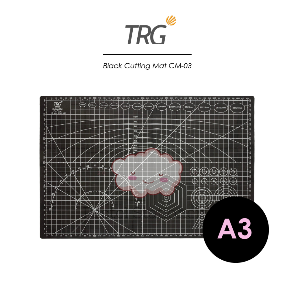 

TRG Black Cutting Mat Alas Potong A3 CM-03 - Cuting Matt Hitam TRG