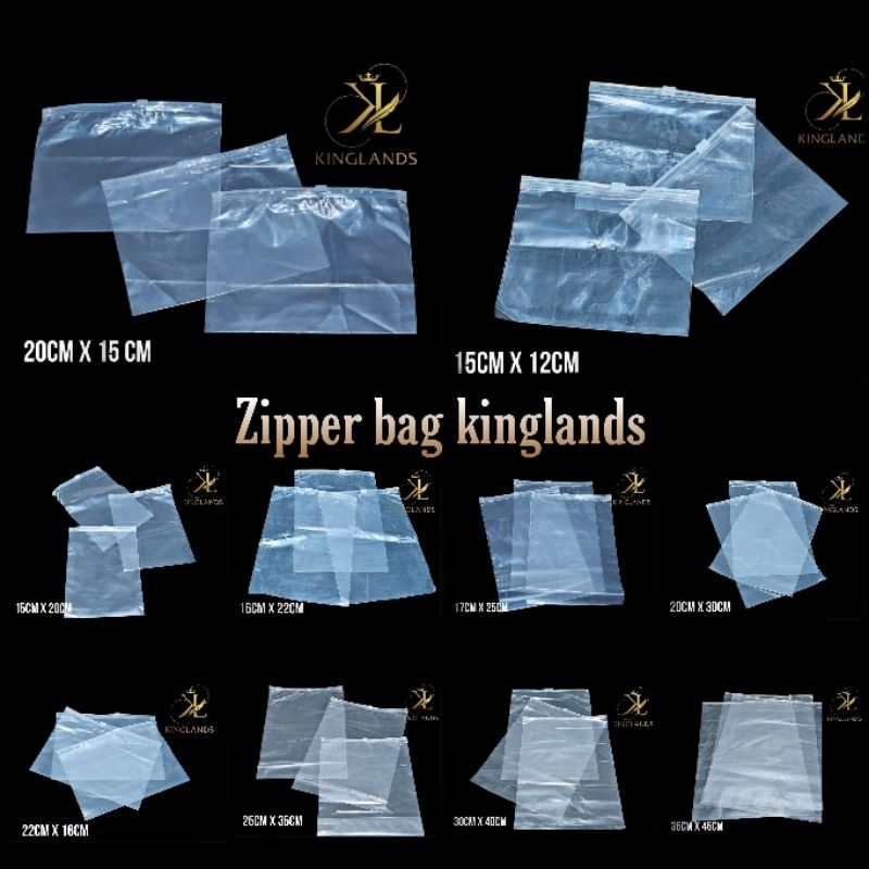 [Kinglands] Zipper lock kantong plastik baju / plastik ziplock / plastik packing baju / zipper lock 