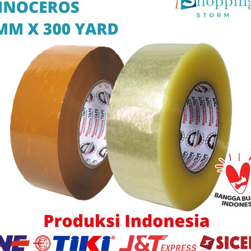 

Hemat Lakban Bening Lakban Jumbo RHINOCEROS Tape Lakban OPP BeningCoklat Solatip Isolasi Bening Putih 45MMx3Yard