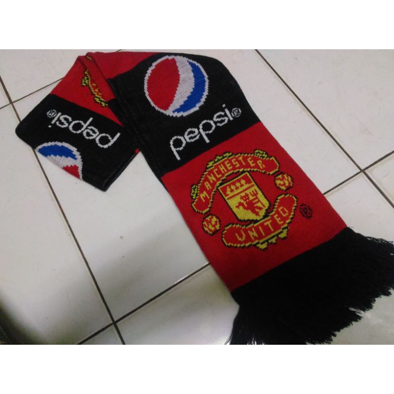 Syal/Scarf Man Utd Official Merchandise edisi Pepsi