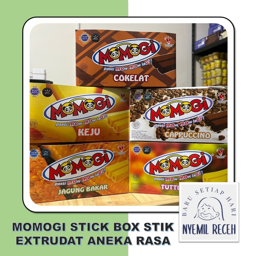 

Momogi Stick Box Stik Extrudat Isi 20pcs X 5gr Snack Jadul