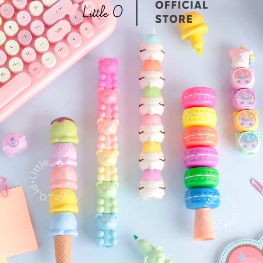 

HJ6 Macaroon Ice Cream Unicorn Bear STABILLO Hhlhter Stabillo Lucu Hhlhter