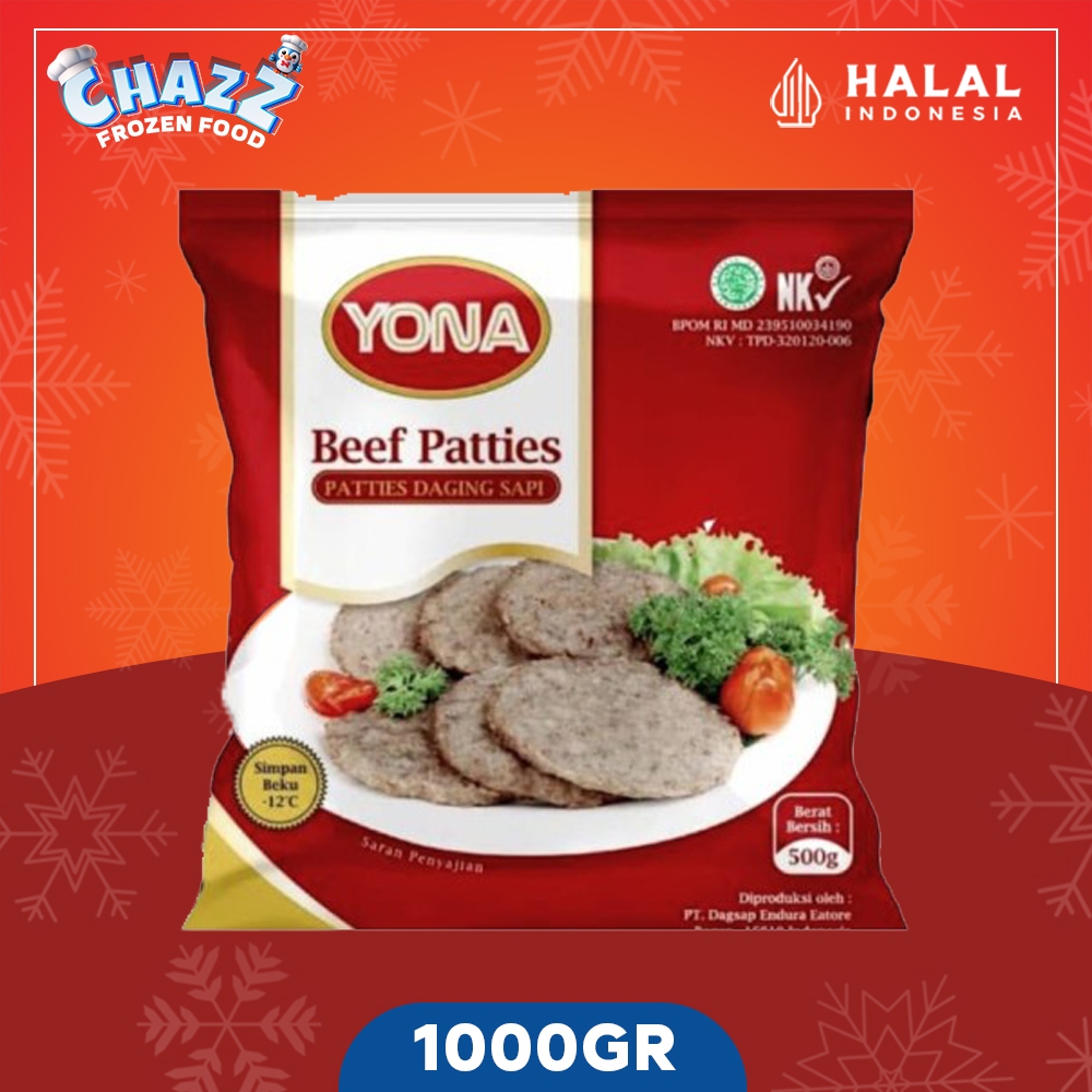 

Yona Beef Patties 1KG Harga Promo