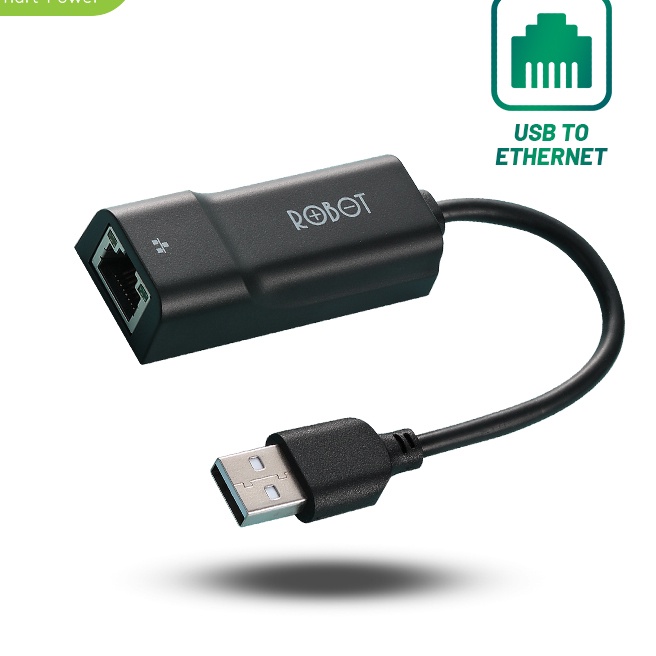 Cashback ROBOT EA1 USB Ethernet Adapter USB 2 to 11 Network RJ45 LAN Black  Garansi Resmi 1 Tahun