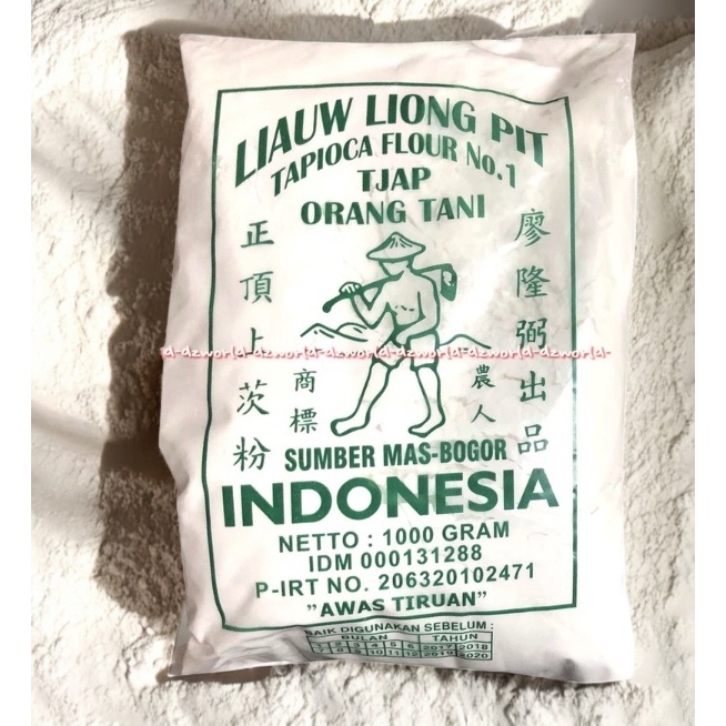 

Liauw Liong Pit Tapioca Flour No.1 Tjap Orang Tani 1kg Tepung Tapioka Liau Liaw Powder