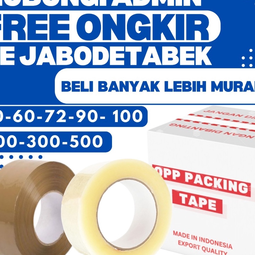 

Flash Sale 1 DUS Lakban Bening Coklat 45mm 1 9 Yard 2 3 Yard OPP Packing Tape 2 Inch 5 6 72 Yard
