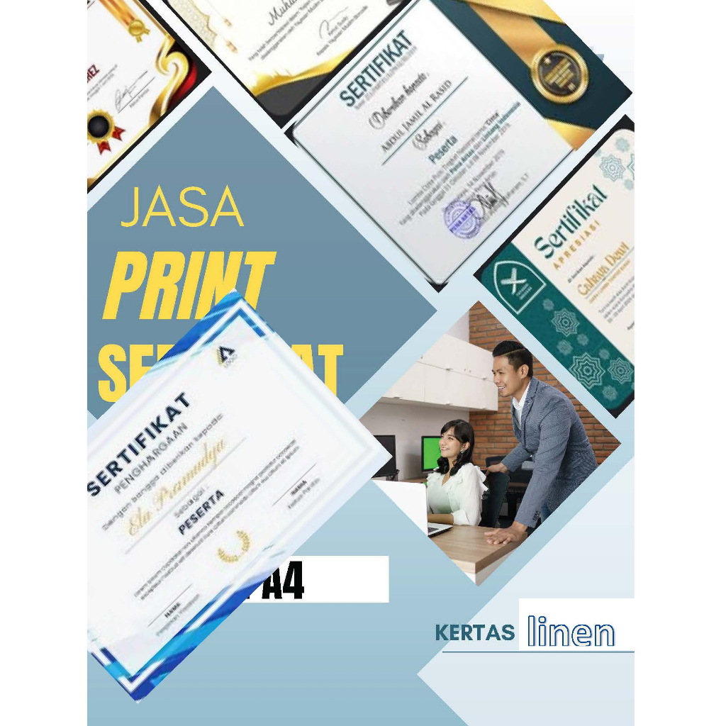 

PROMO! CETAK PRINT PENGHARGAAN UKURAN A4 DAN A5 KERTAS LINEN (COD)