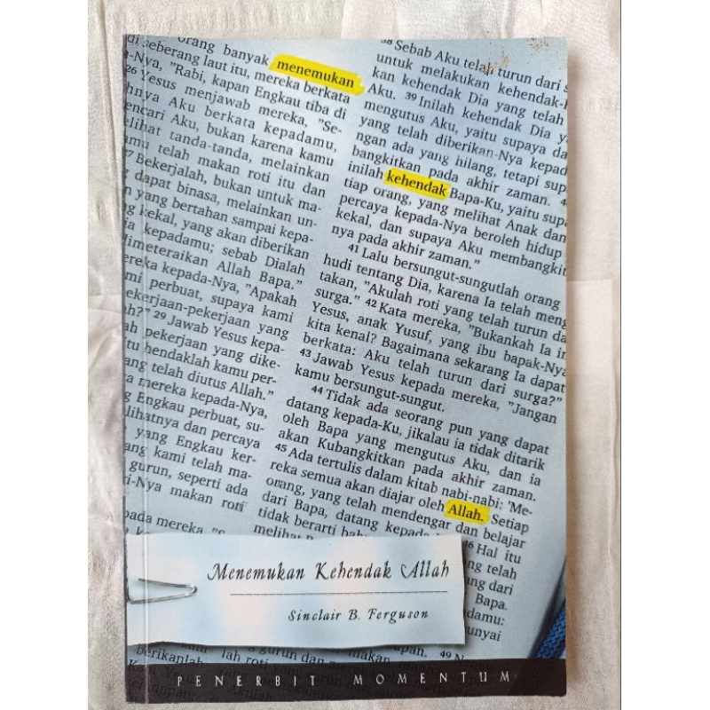 BUKU Menemukan Kehendak Allah - Sinclair B. Ferguson