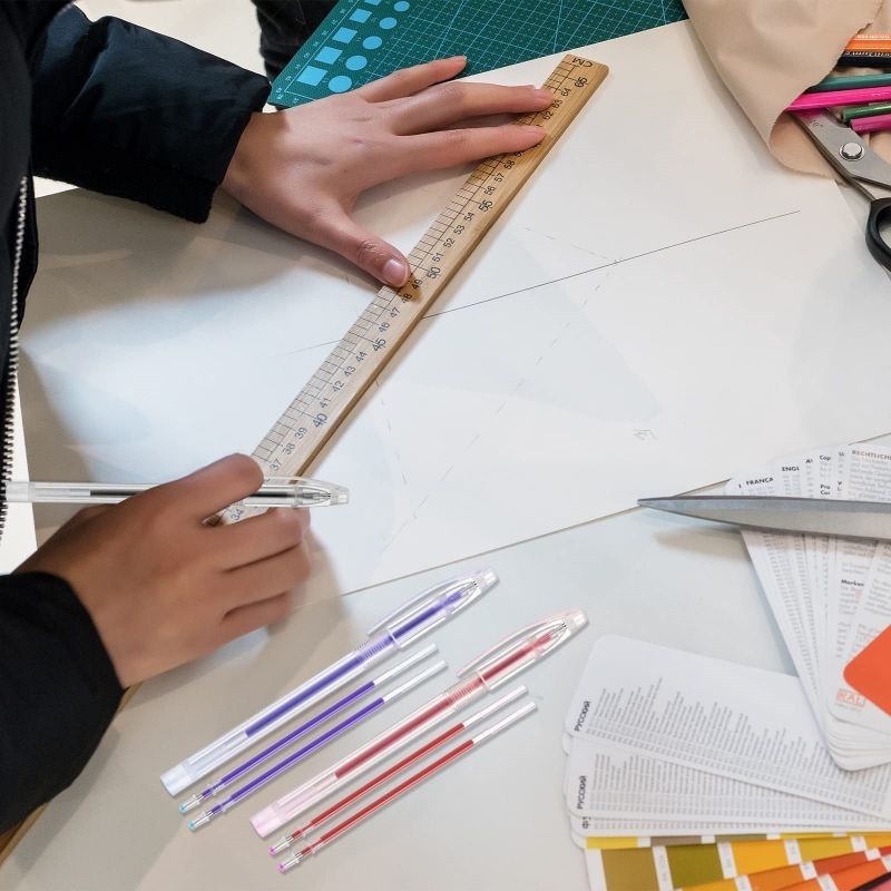 

mdn 40pcs Pen Heat Erasable Bolpen Jahit Pen Penanda Kain Erasable Pen Bolpoin Kain Pulpen Jahit
