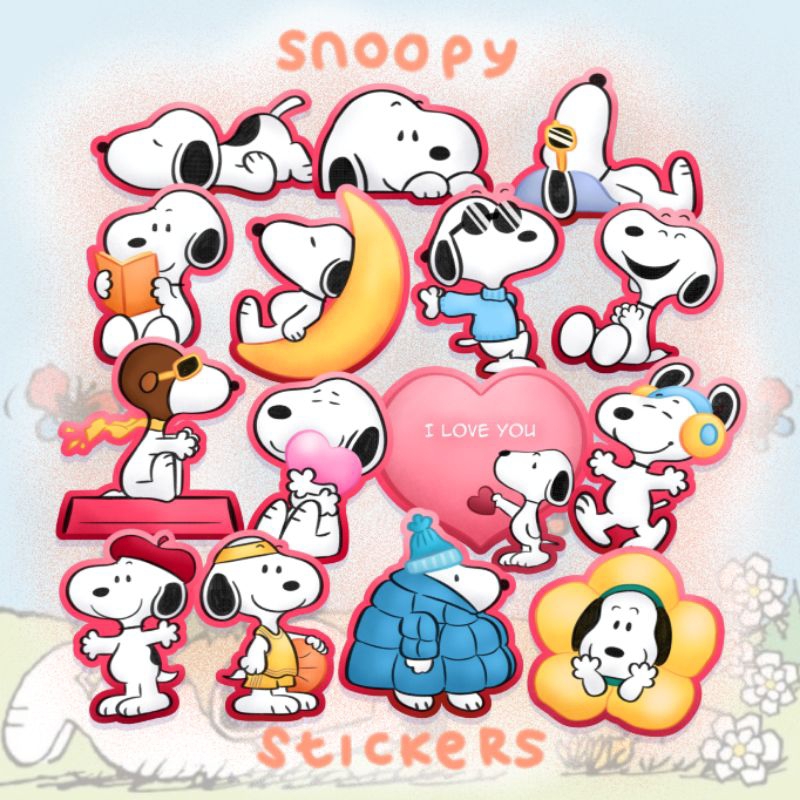 

Snoopy Glitter Sticker - Wahoo! Cute Stickers - Stiker Dekorasi