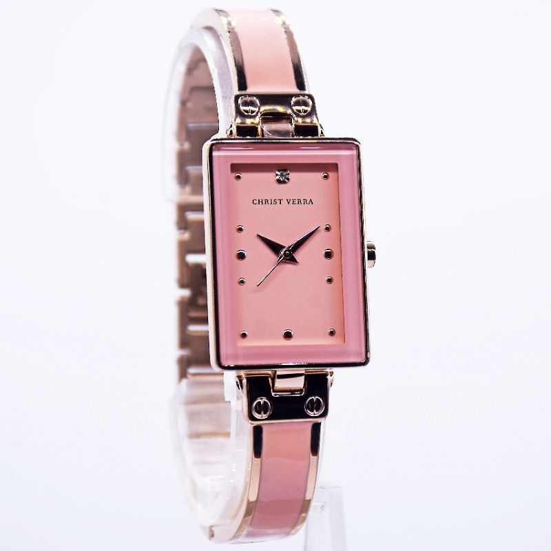 New jam tangan wanita 100% original Christ Verra CV 502223L-511 PNK