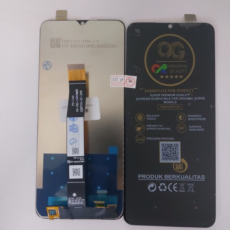 LCD+TOUCHSCREEN ORIGINAL 100% REDMI 10C/REDMI 12C/POCO C40/POCO C55