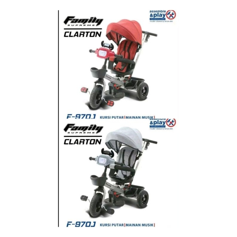 sepeda roda tiga stroller family supreme f-970 J clarton