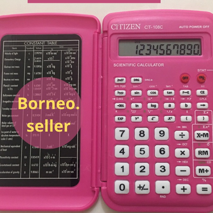 Kilat CALCULATOR ILMIAH KARCE CITIZEN CT 1 KC1 CT1 SCIENTIFIC 1 WARNA