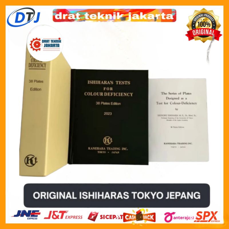BUKU TES BUTA WARNA 38 PLATES ISHIHARA NEW EDITION JEPANG