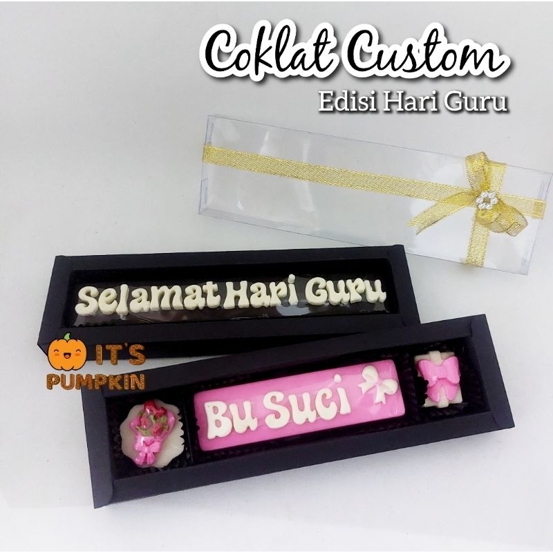 

Coklat Sekat 6 Custom Bar Edisi Hari Guru / Coklat kado hadiah /SOUVENIR | 2-3 hari Pengerjaan