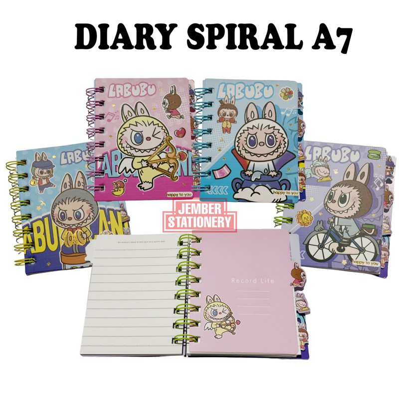 

Diary Spiral / Note Book Labubu (Ukuran A7)