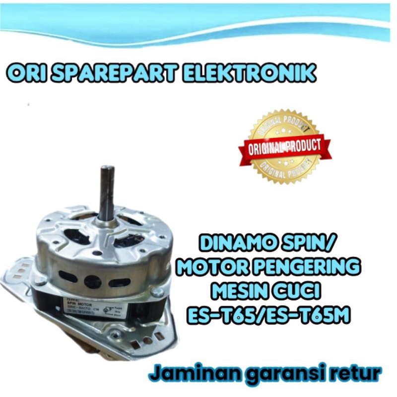 dinamo spin/motor pengering mesin cuci es-t65/ es-t65m sharp