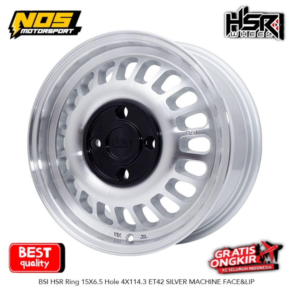 VELG AVANZA XENIA LIVINA R15 LEBAR 6.5 BAUT 4X114 ET42 HSR BSI RING 15 | VELG RACING MODEL KALENG