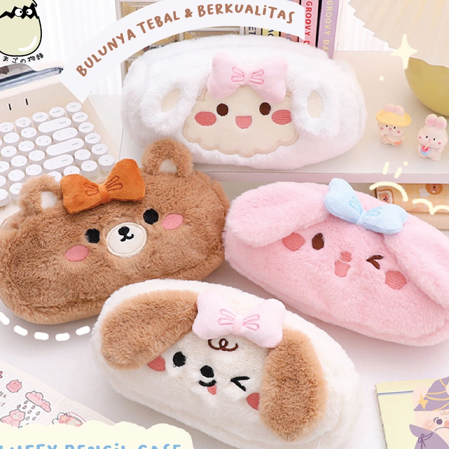 

Beli Fluffy Aesthetic and Cute Pencil Case Bulu Kotak pensil Travel Pouch Make Up Kotak Makeup Skincare