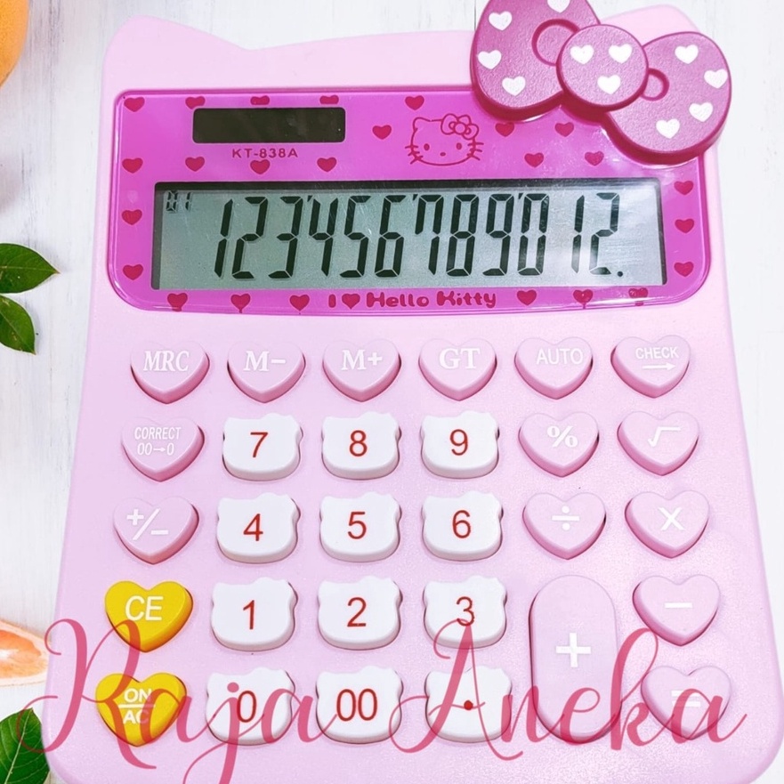 

Terbatas Kalkulator Hello Kitty KT 838 A 12 dit cek ulang calculator check correct helo kity hk kitty KT838