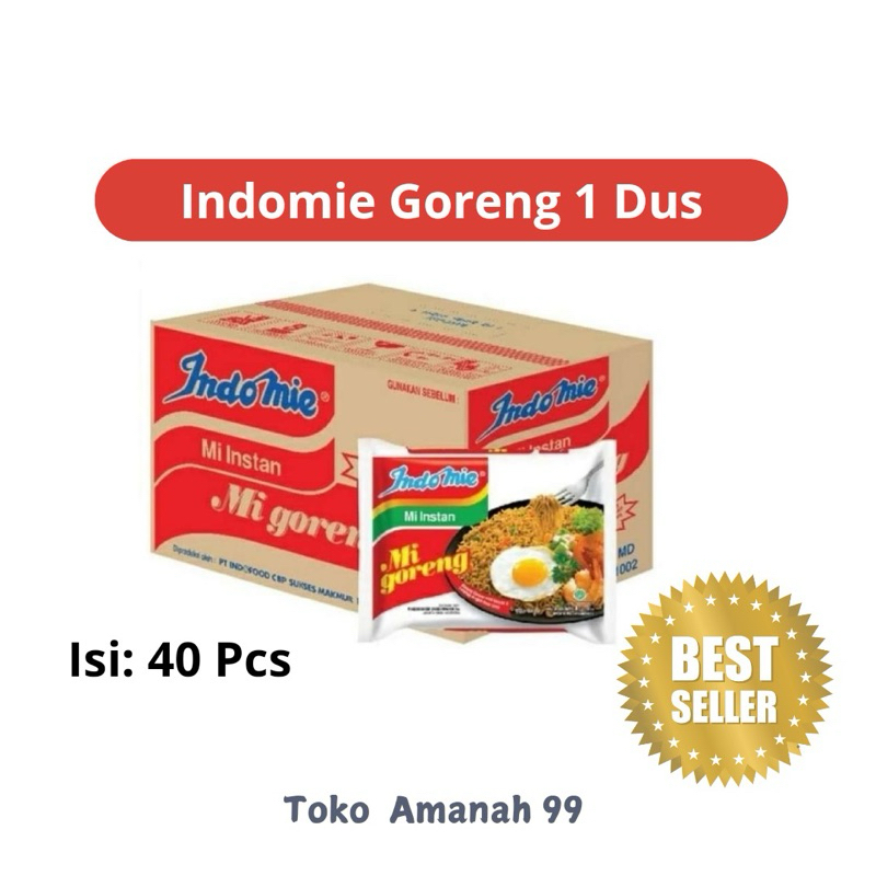 

INDOMIE GORENG 1 DUS ISI 40 PCS | Sembako Murah Amanah