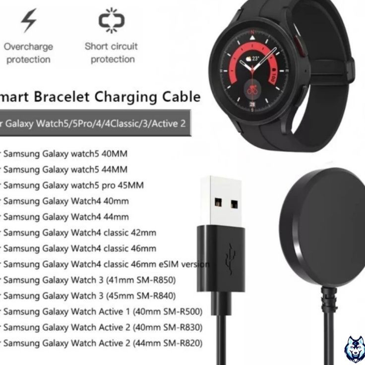 Get Now  WIRELESS DOCK CHARGER SAMSUNG GALAXY WATCH ACTIVE 1 2 3 4 5 6 CLASSIC PRO 4MM 41MM 42MM 43M