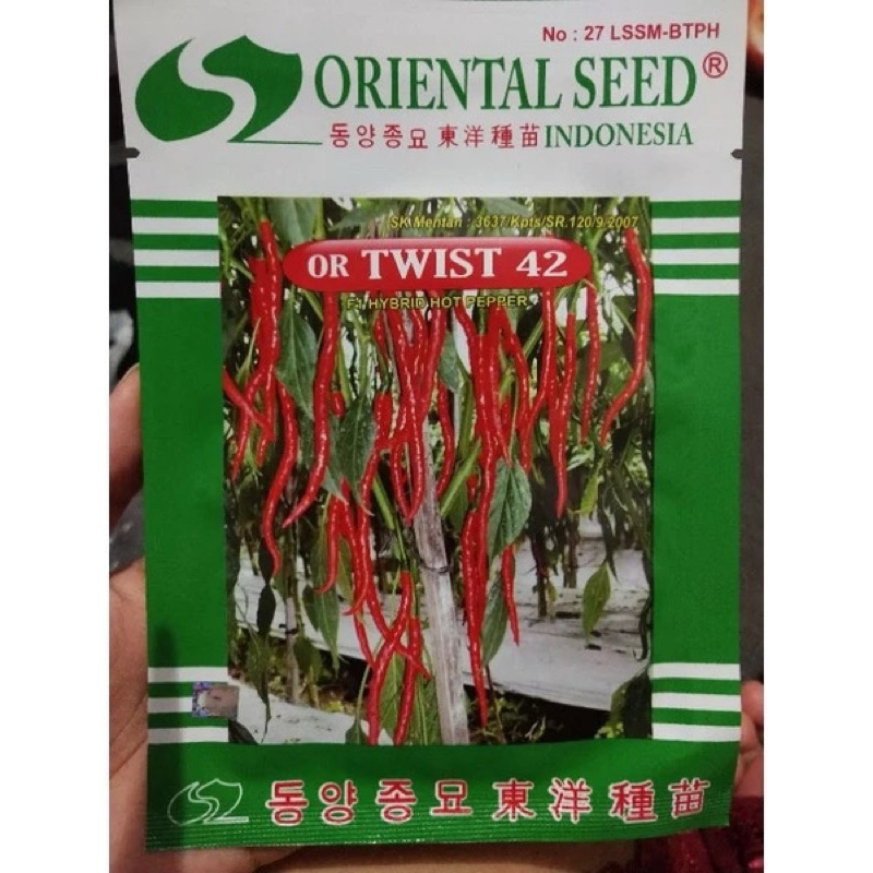 Benih Bibit Cabe Keriting OR TWIST 42 F1 10 gram kemasan original