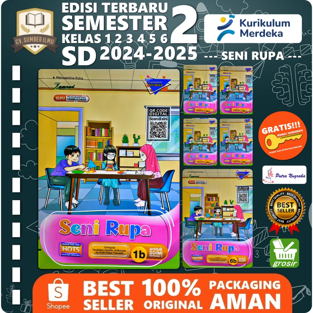 LKS SENI RUPA SD KELAS 1 2 3 4 5 6 SEMESTER 2 KURIKULUM MERDEKA KURMER | Zamrud PUTRA NUGRAHA