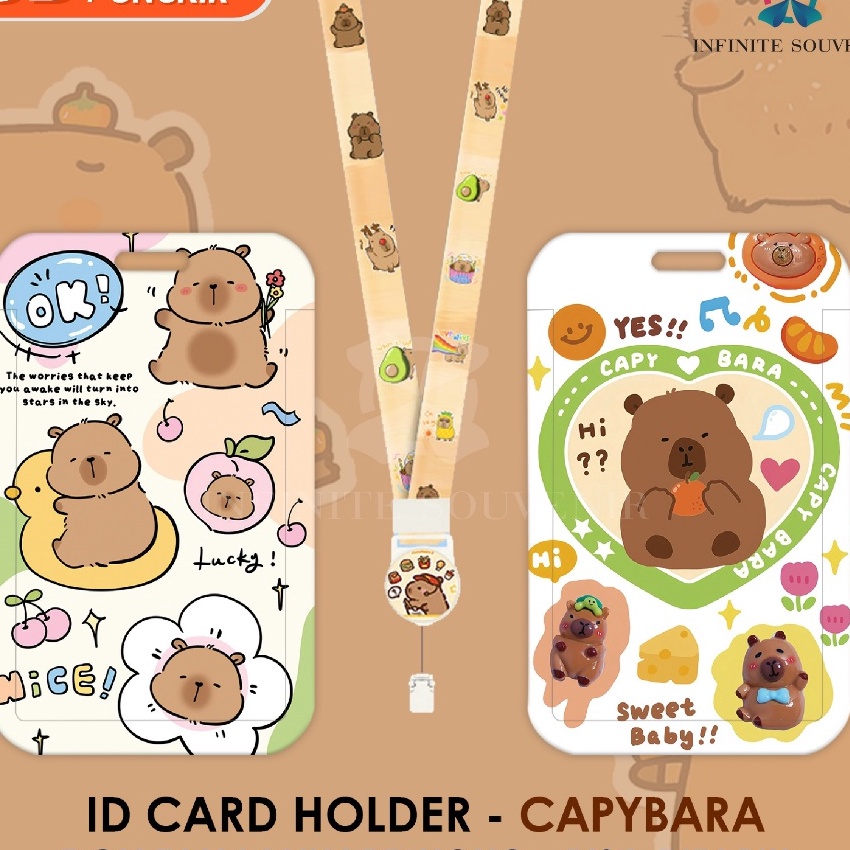 

KI3 N17 ID Card Holder Tali Yoyo Capybara Nametag Yoyo Kapibara Card Holder Yoyo Hewan Lucu Masbro Card Holder Tali Bisa Ditarik